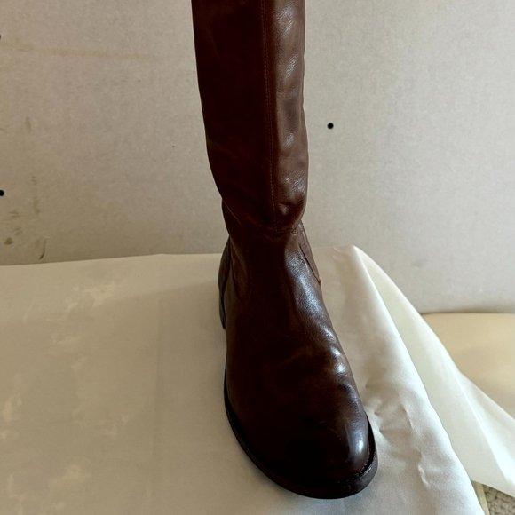 Frye Over the Knee Riding Boots (Brown Leather) - Picture 8 of 9